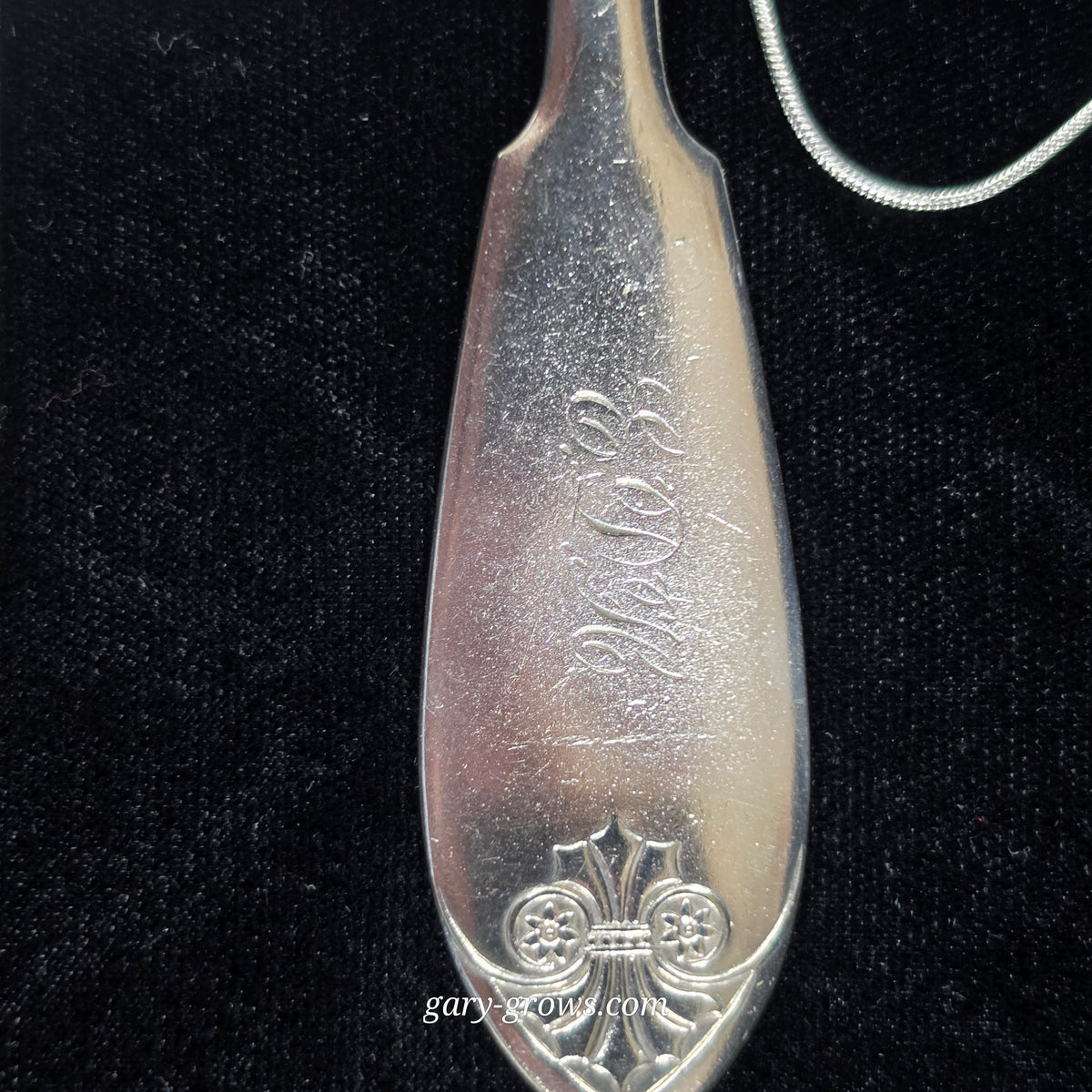 1884 French Silverplate Pendant – Vintage Monogram