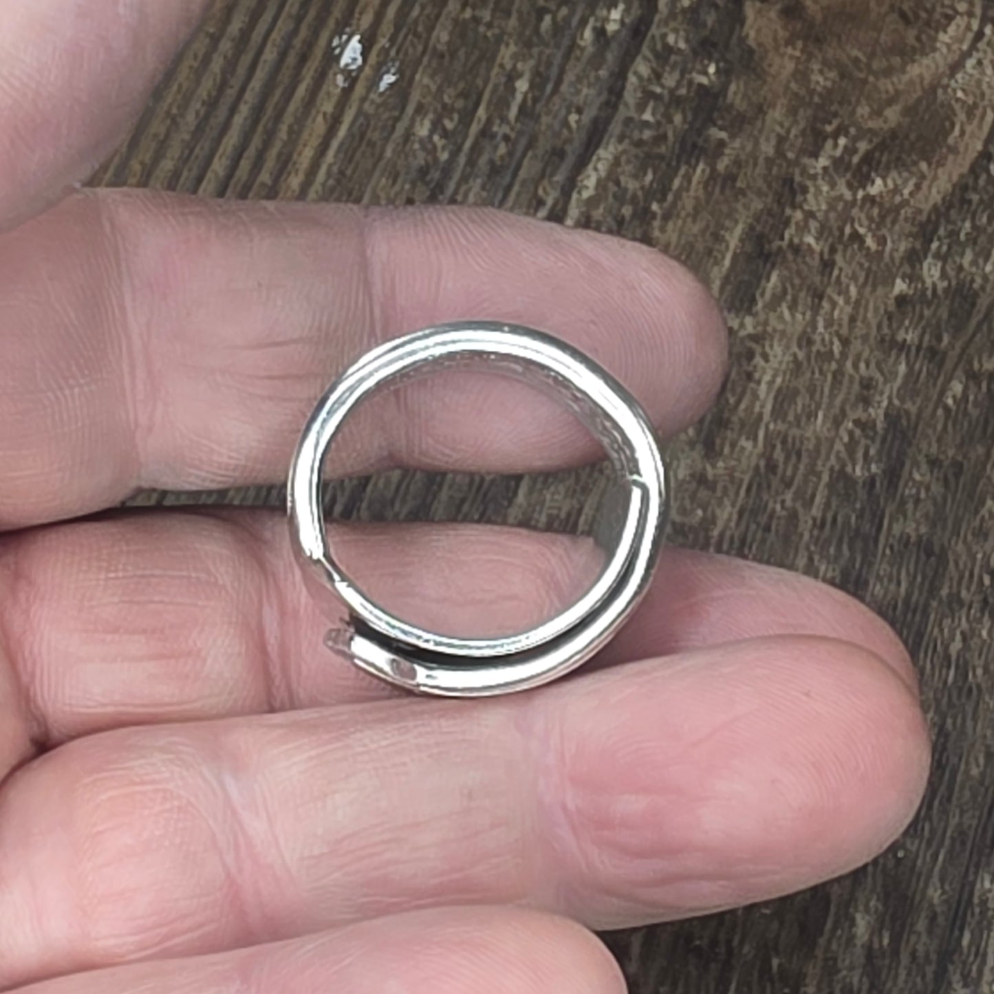 Ancestry Pattern Silver Plate Wrap Ring - Size 12