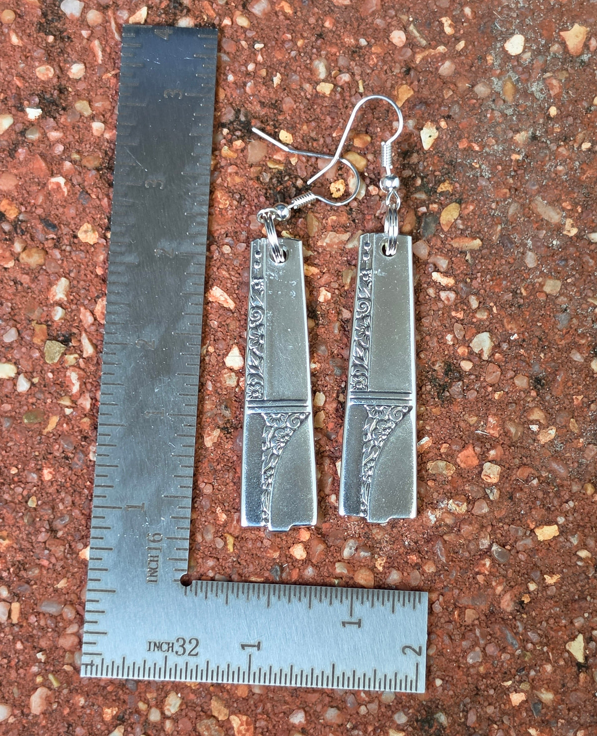 Caprice Pattern Silver Plate Spoon Earrings