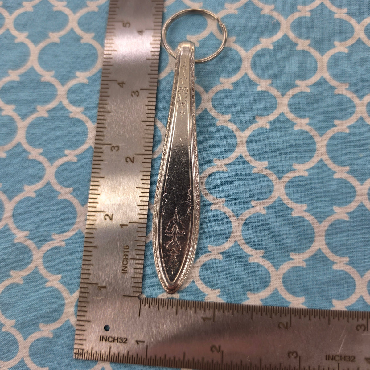 Argosy (1926) Pattern Silver Plated Keychain