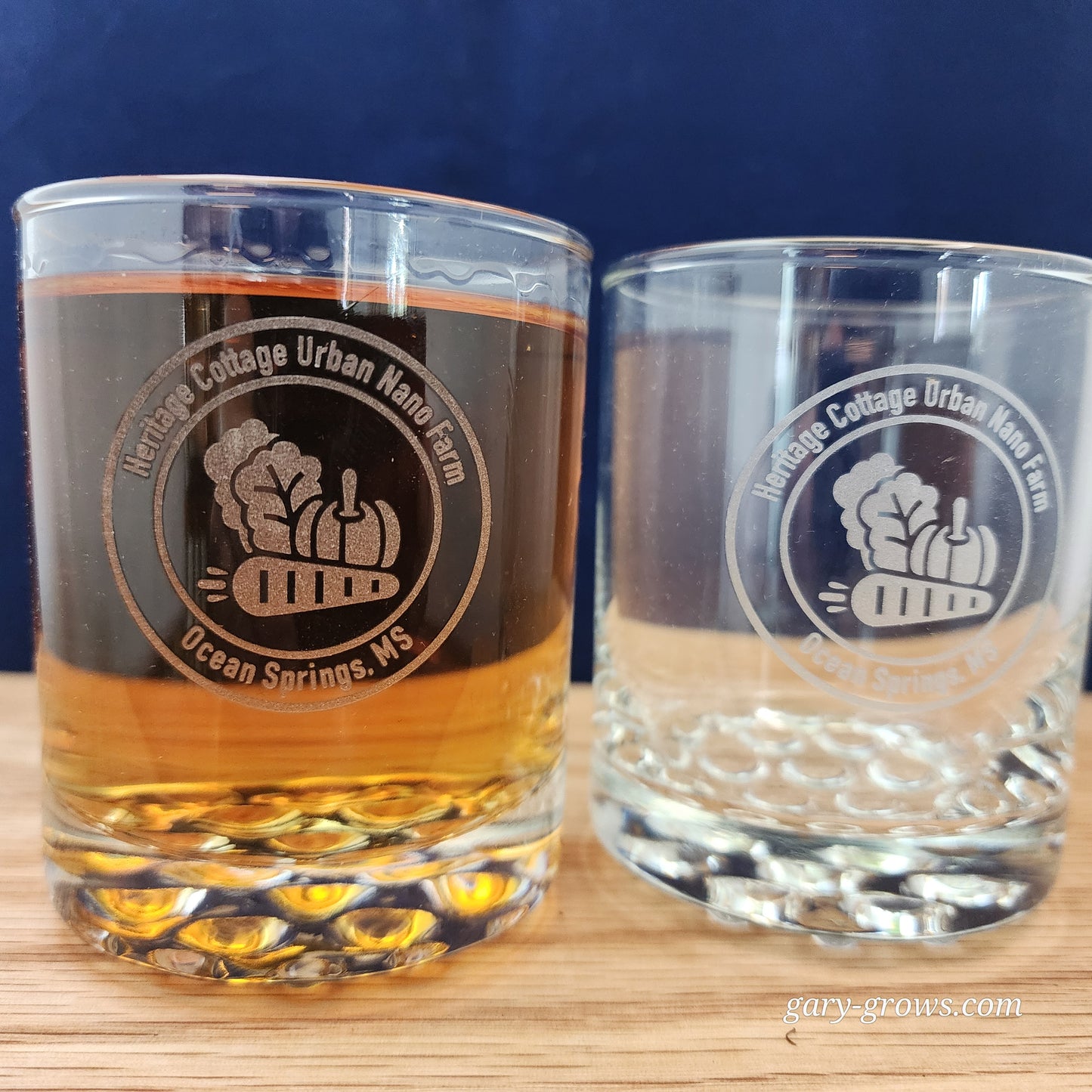 Heritage Cottage Urban Nano Farm Rocks Glasses