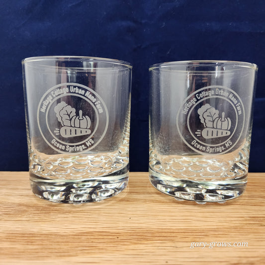 Heritage Cottage Urban Nano Farm Rocks Glasses