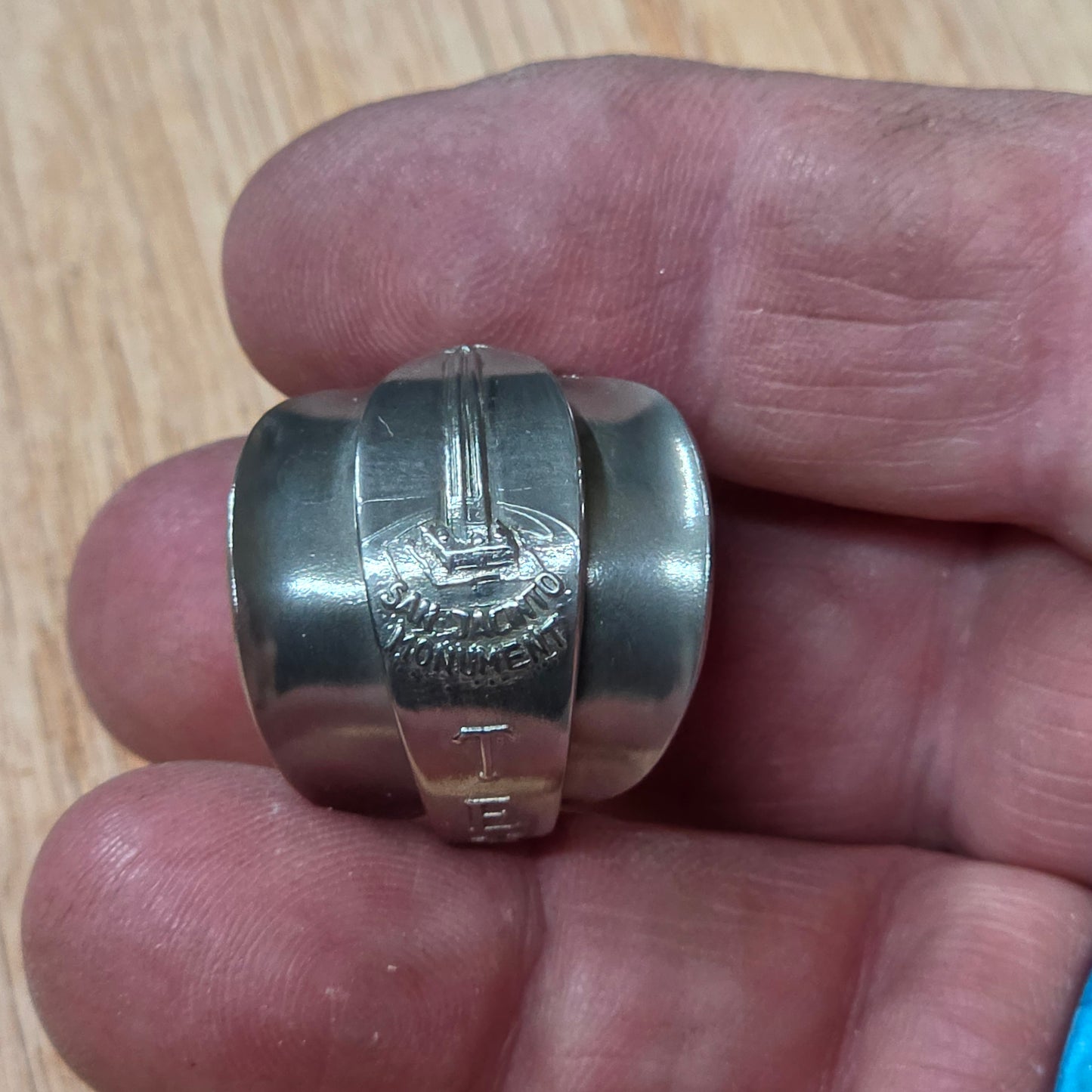 Texas Commemorative Silver Plate Shield Ring - Size 11