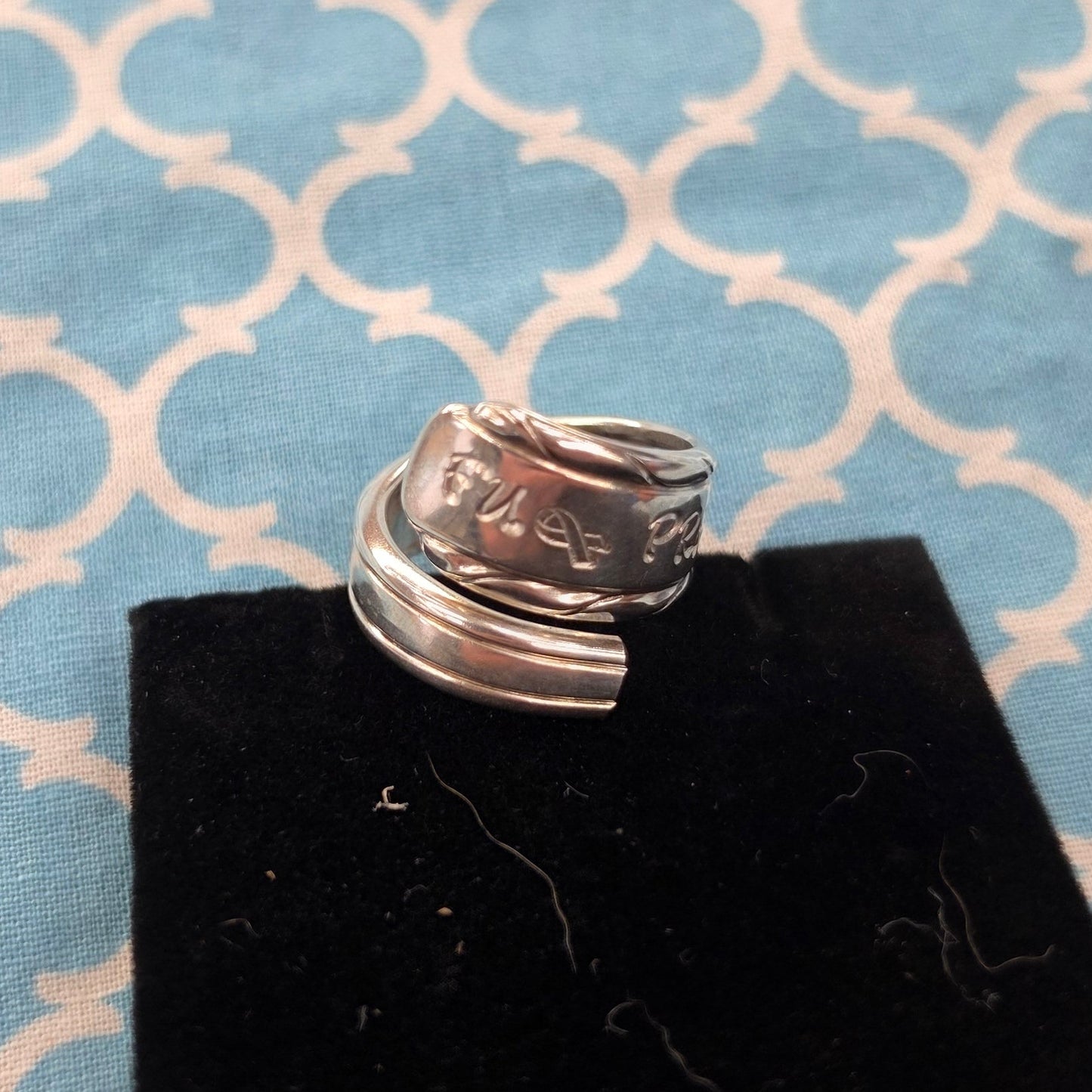 F*^k Prostate Cancer Vintage Silver Plate Spoon Ring