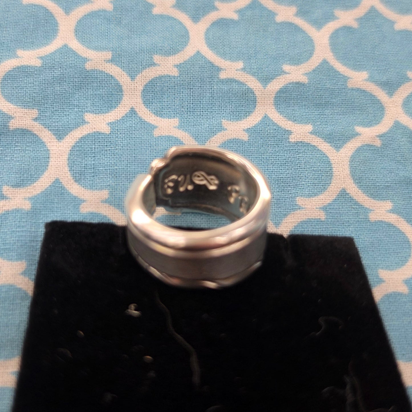 F*^k Prostate Cancer Vintage Silver Plate Spoon Ring