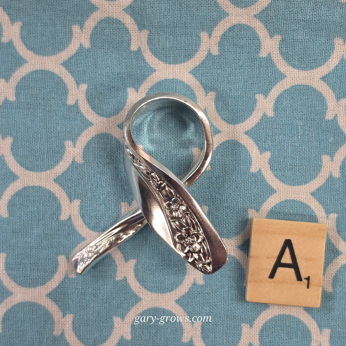 Vintage Silverplate Cancer Awareness Ribbon Pendants