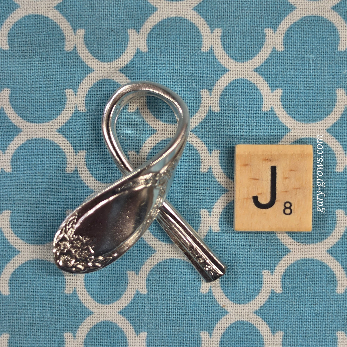 Vintage Silverplate Cancer Awareness Ribbon Pendants