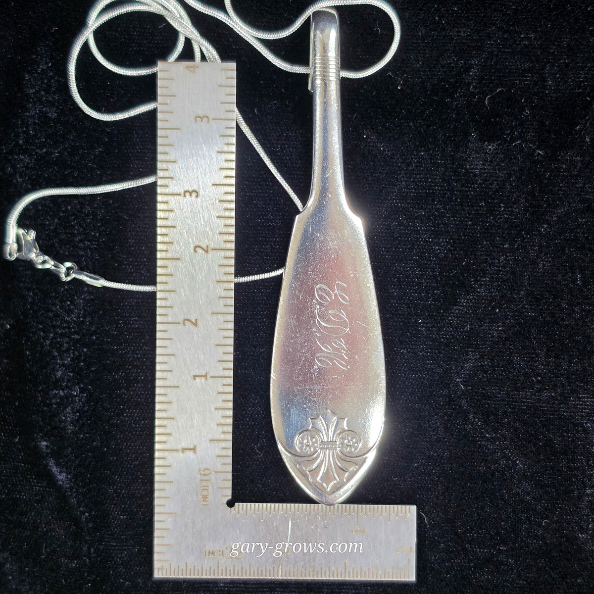1884 French Silverplate Pendant – Vintage Monogram