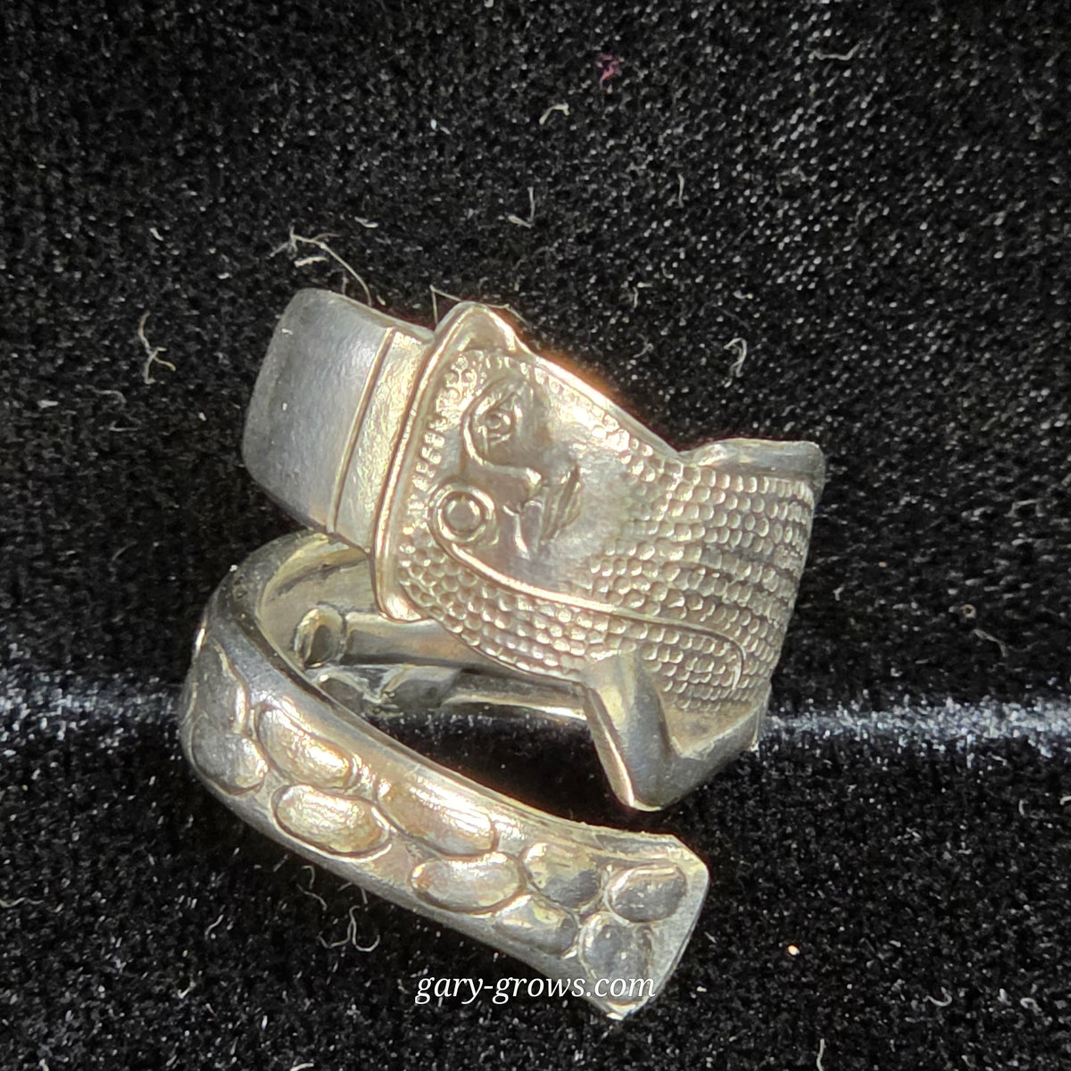 Mr. Peanut Silver Plate Spoon Ring