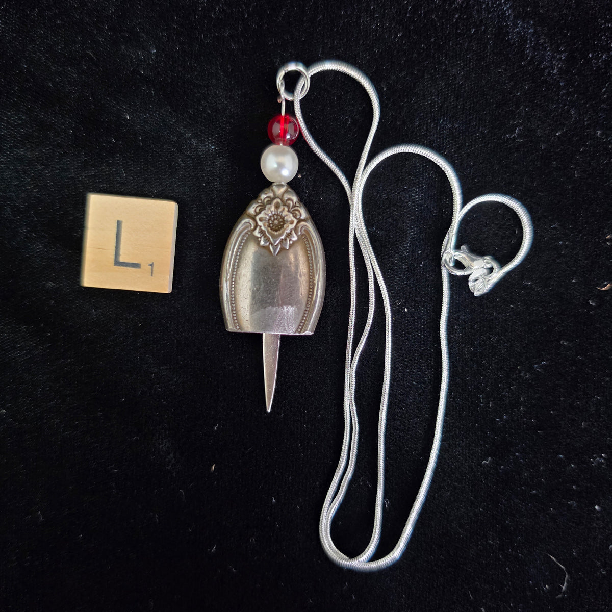 Remembrance Fairy Bell, Vintage 1948 Silver Plate Knife Handle Necklace