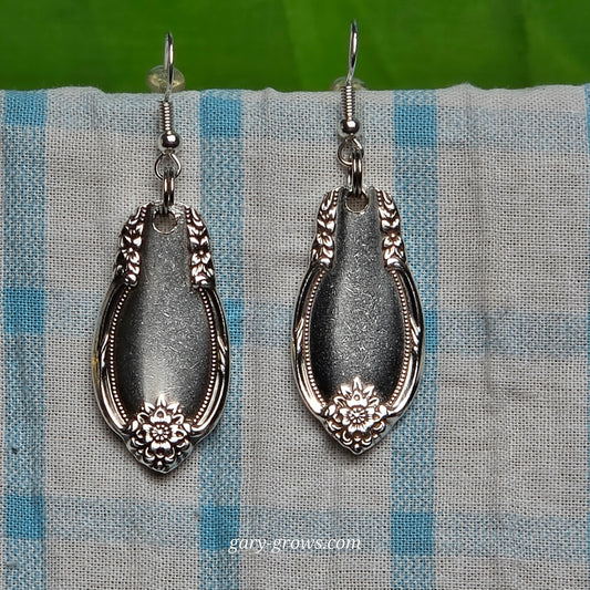Vintage Silver Plate Spoon Earrings