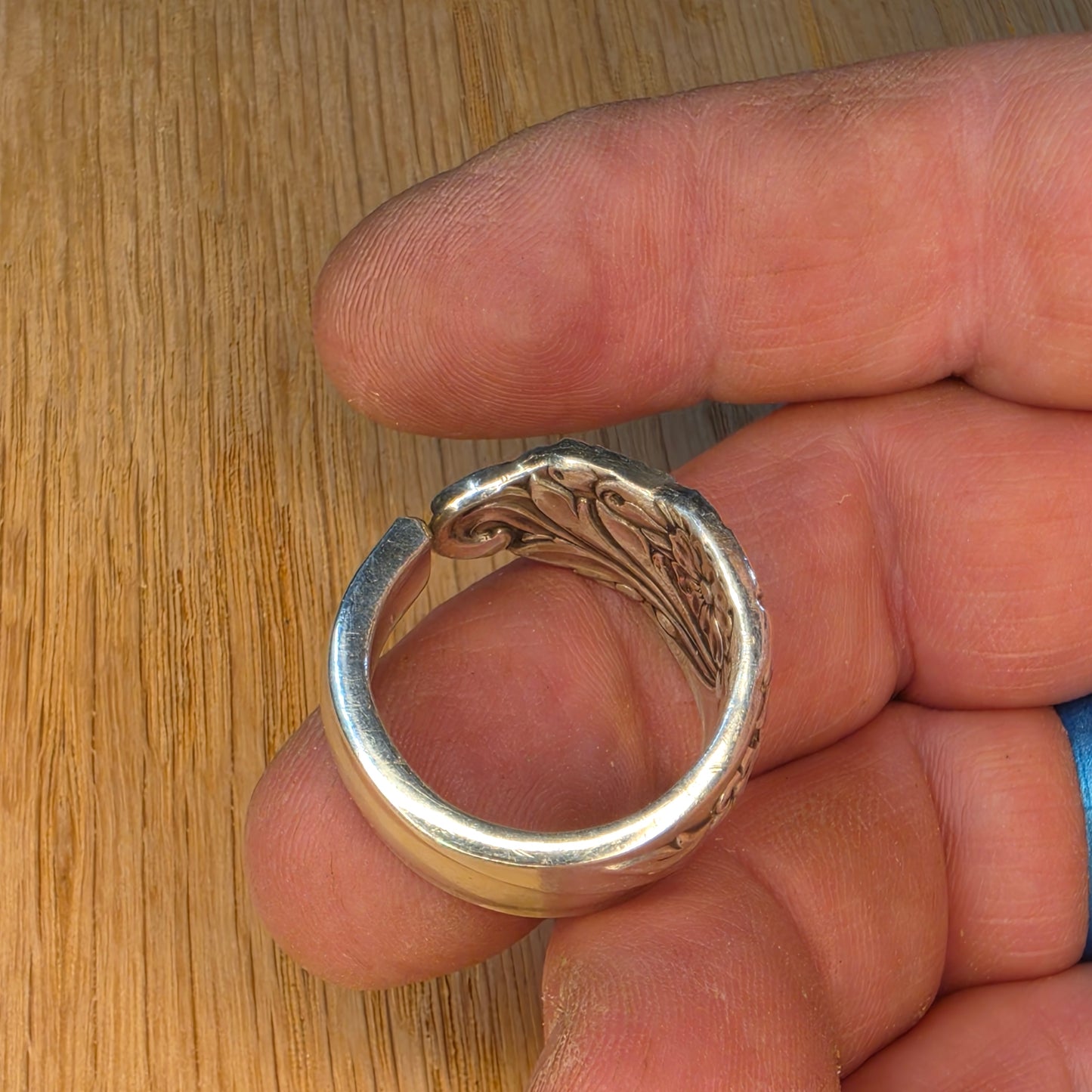 Evening Star Pattern Spoon Ring - Size 12