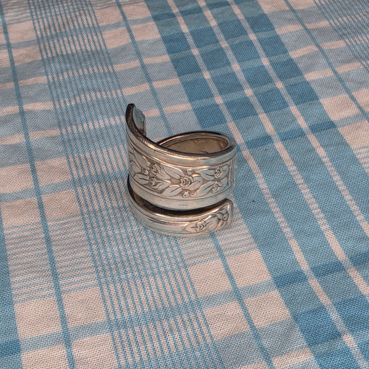 Rosalie (1938) Pattern Spiral Spoon ring - Size 11