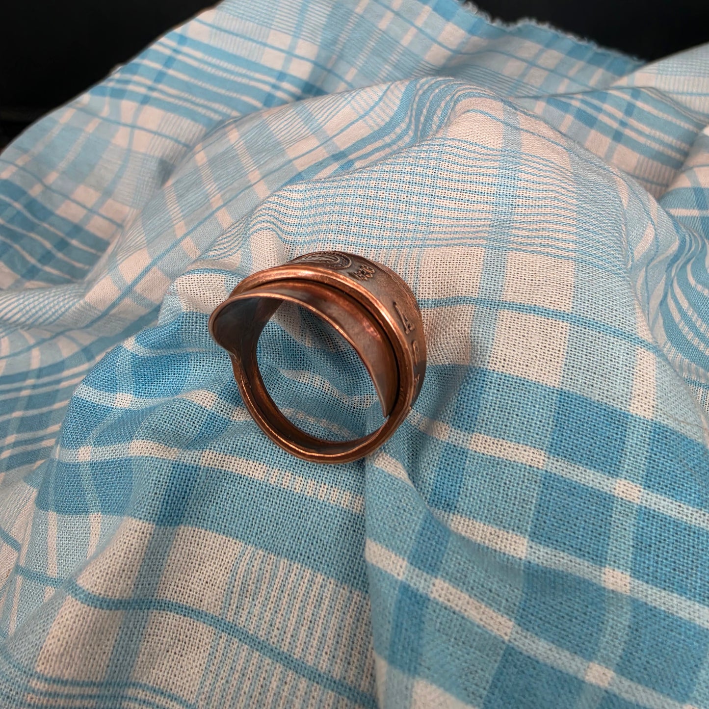 Arkansas Commemorative Solid Copper Shield Ring - Size 10.5