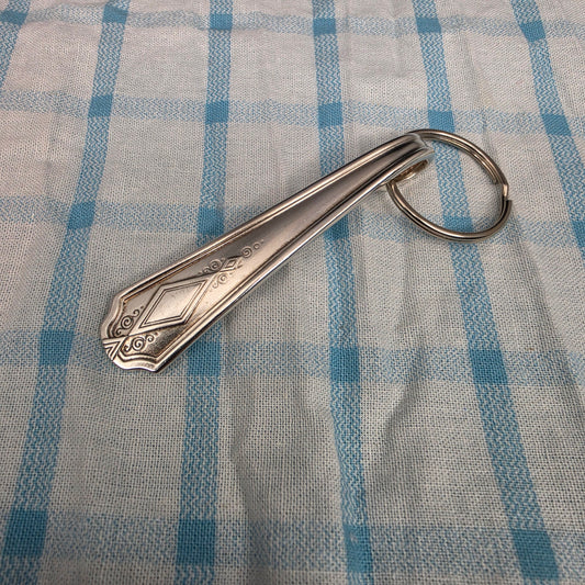 Oxford (1931) Pattern Silver Plated Keychain