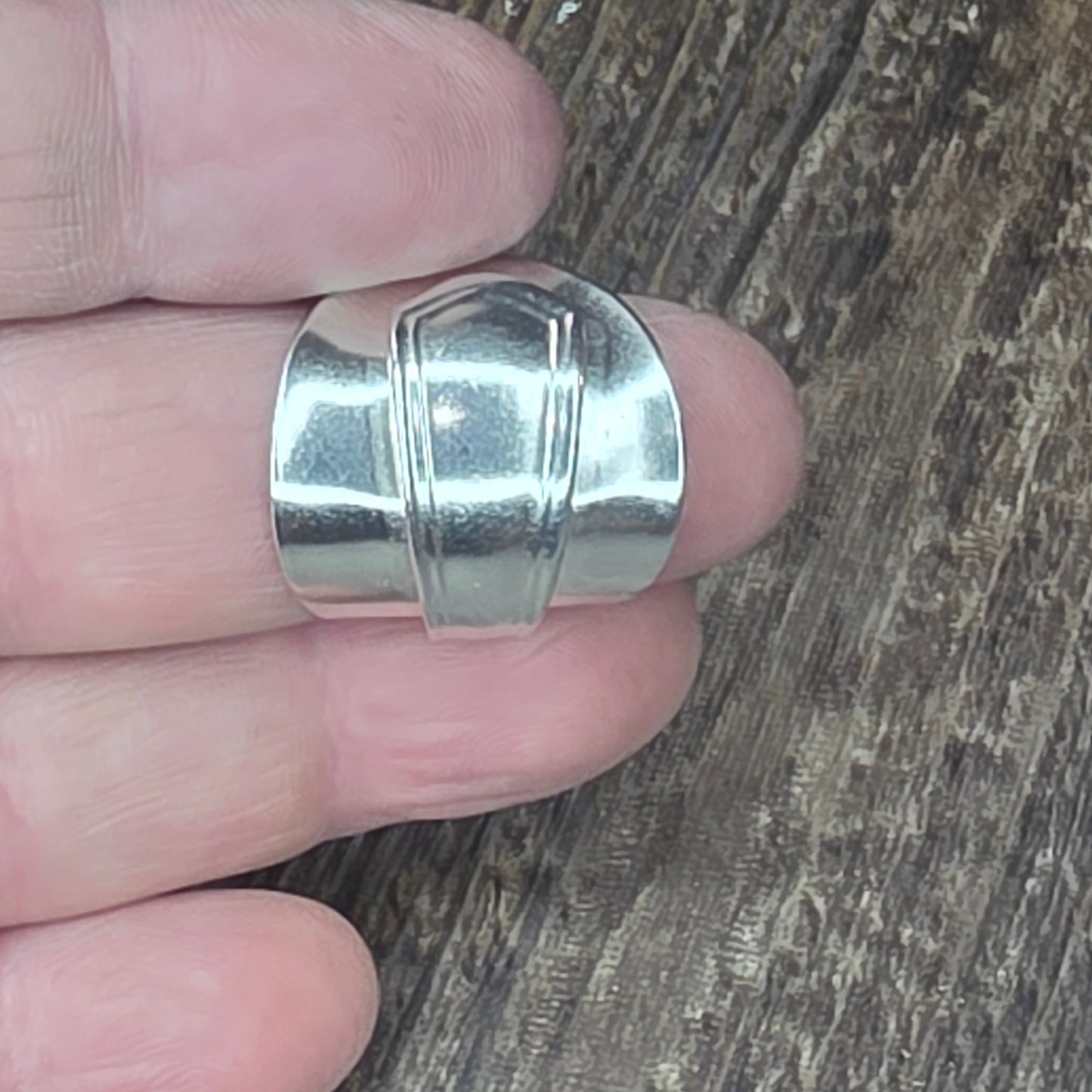 Oneida Demitasse Silver Plate Shield Ring - Size 12