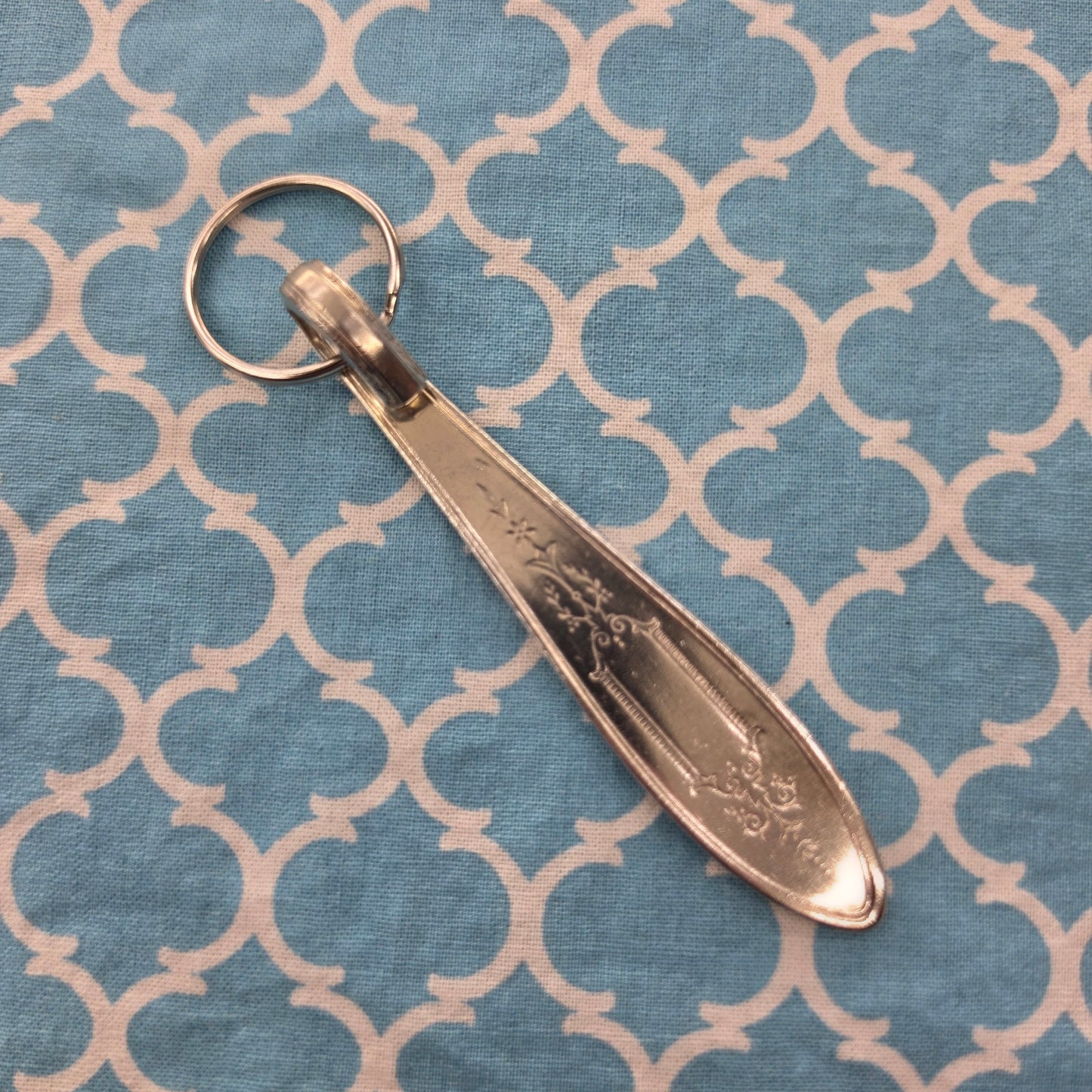 Argosy (1926) Pattern Silver Plated Keychain