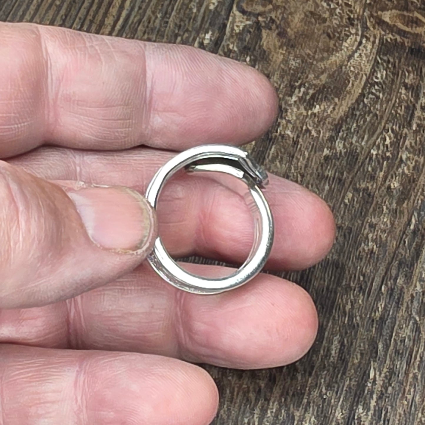 Ancestry Pattern Silver Plate Wrap Ring - Size 10.5