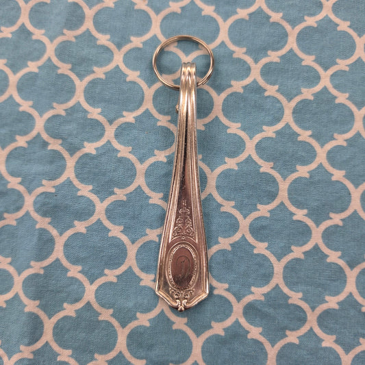 Louis XVI (1911) Pattern Silver Plated Keychain