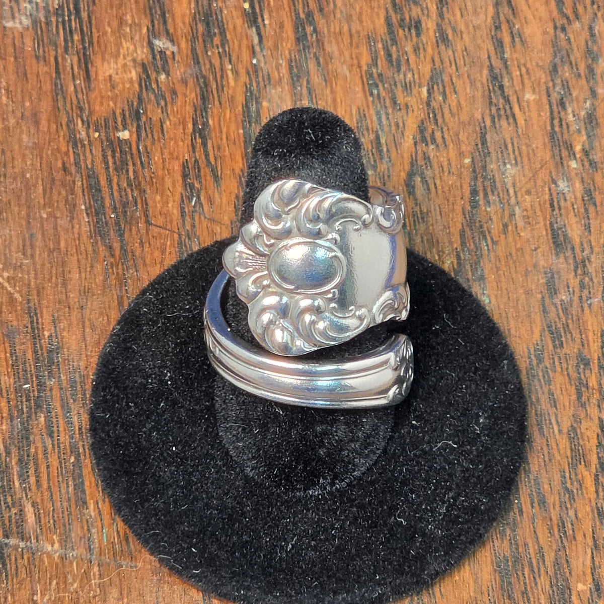 Vintage Twisted Butter Spreader Ring and Pendant Set