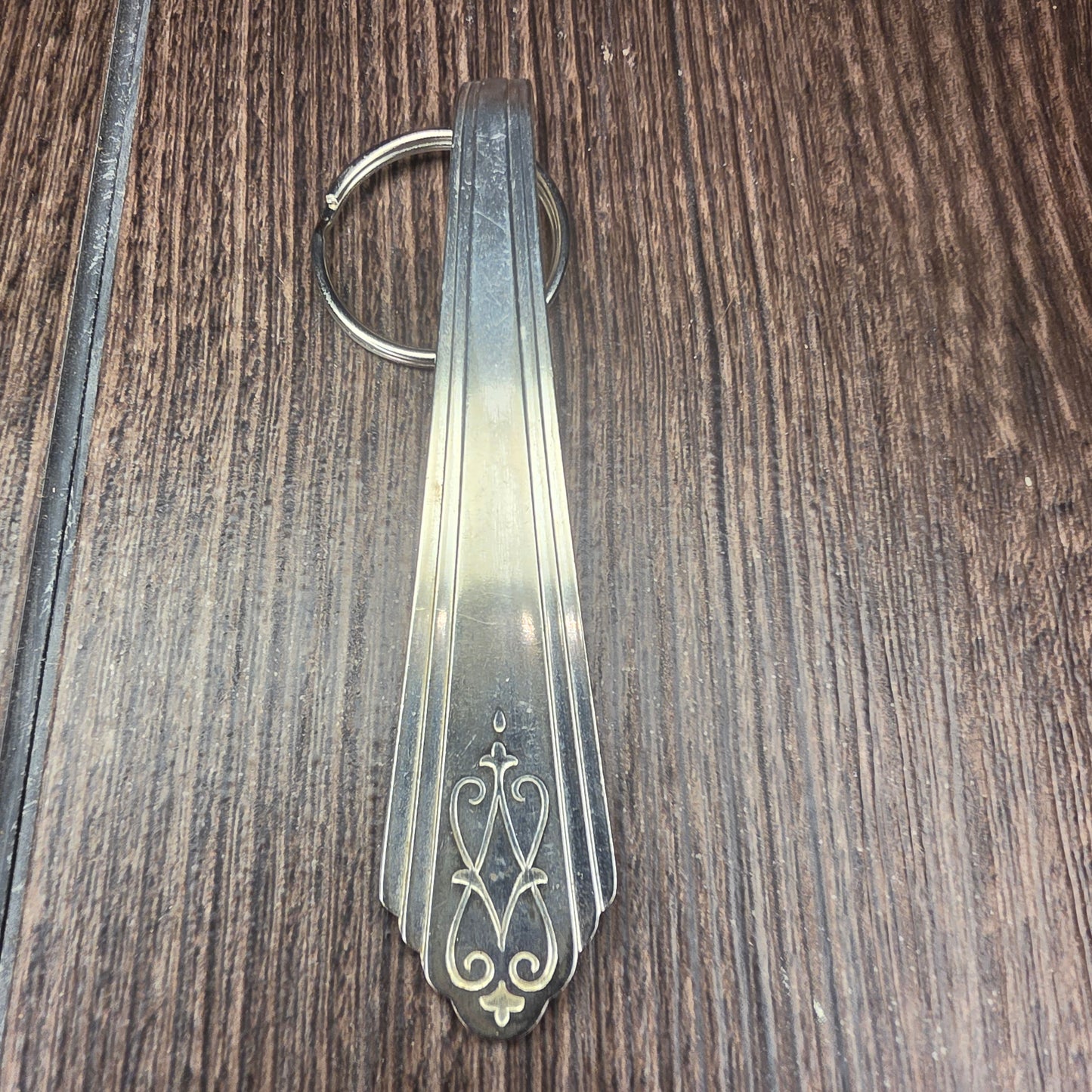Drexel Pattern Silver Plated Keychain