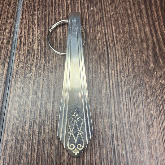 Drexel Pattern Silver Plated Keychain