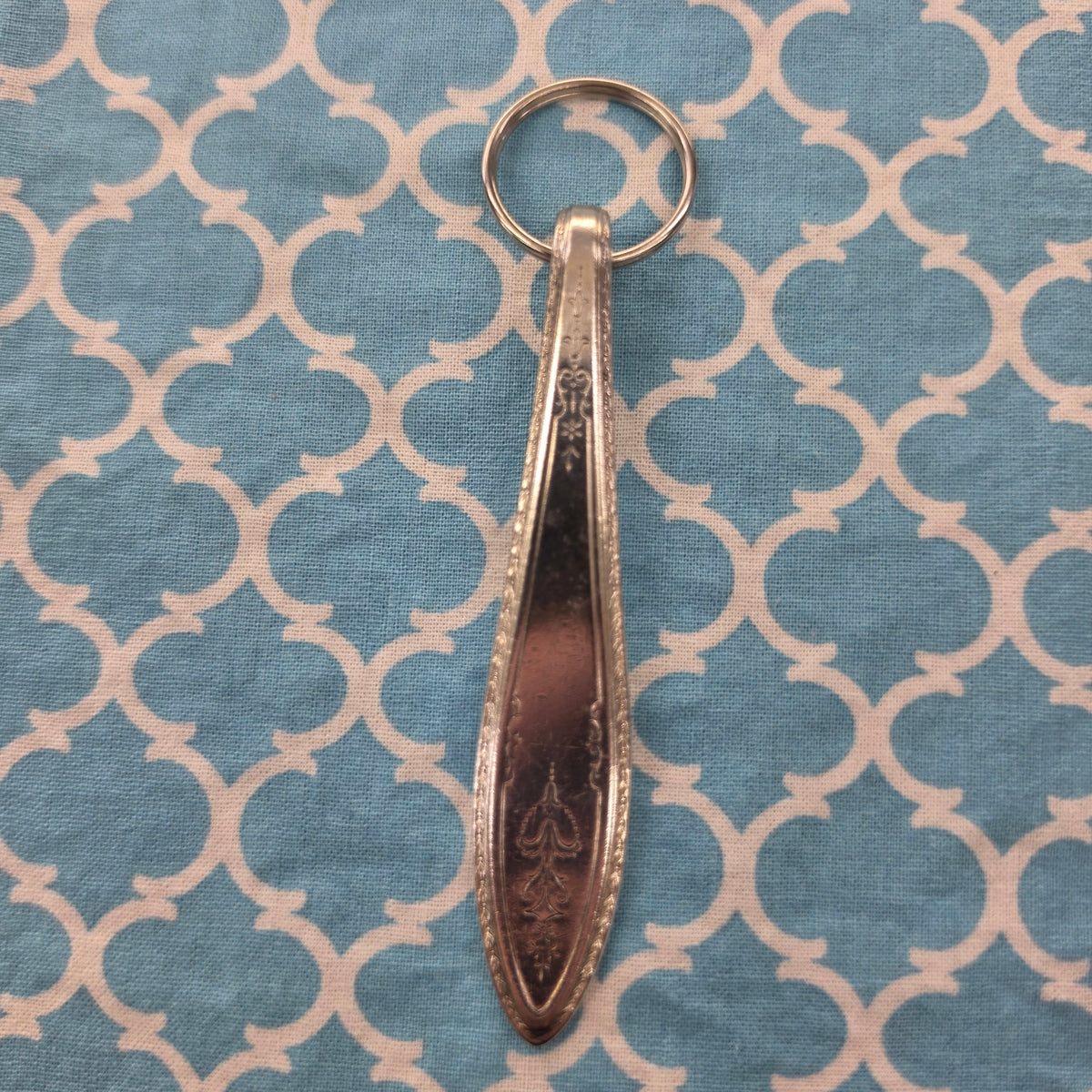Argosy (1926) Pattern Silver Plated Keychain