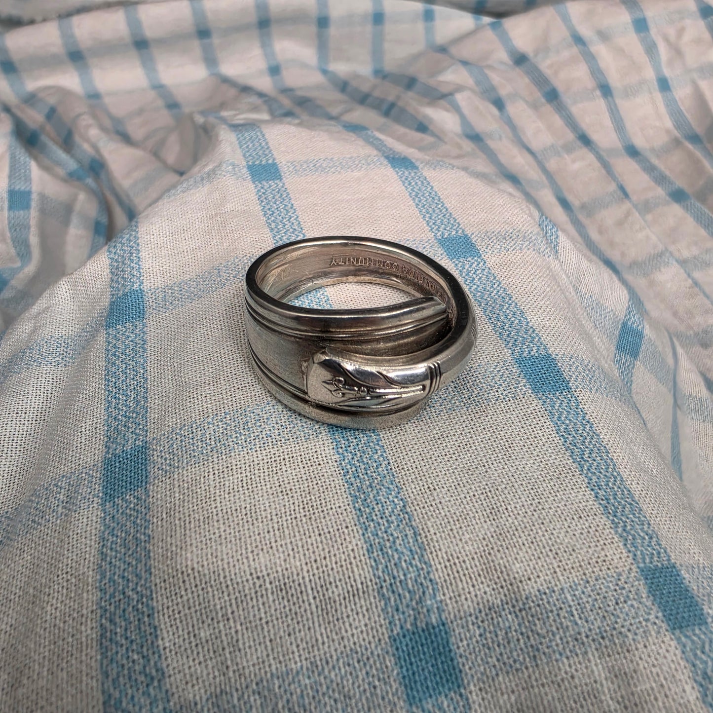 June Nursery Pattern Spoon ring - Size 11