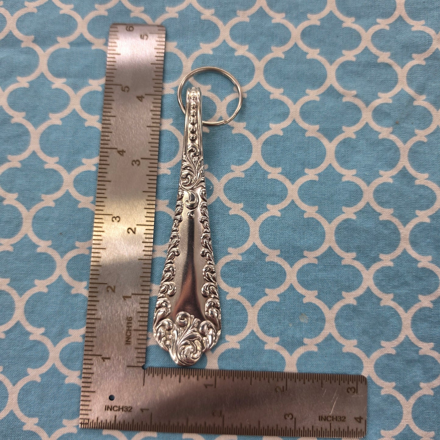 Liberty (1895) Pattern Silver Plated Keychain