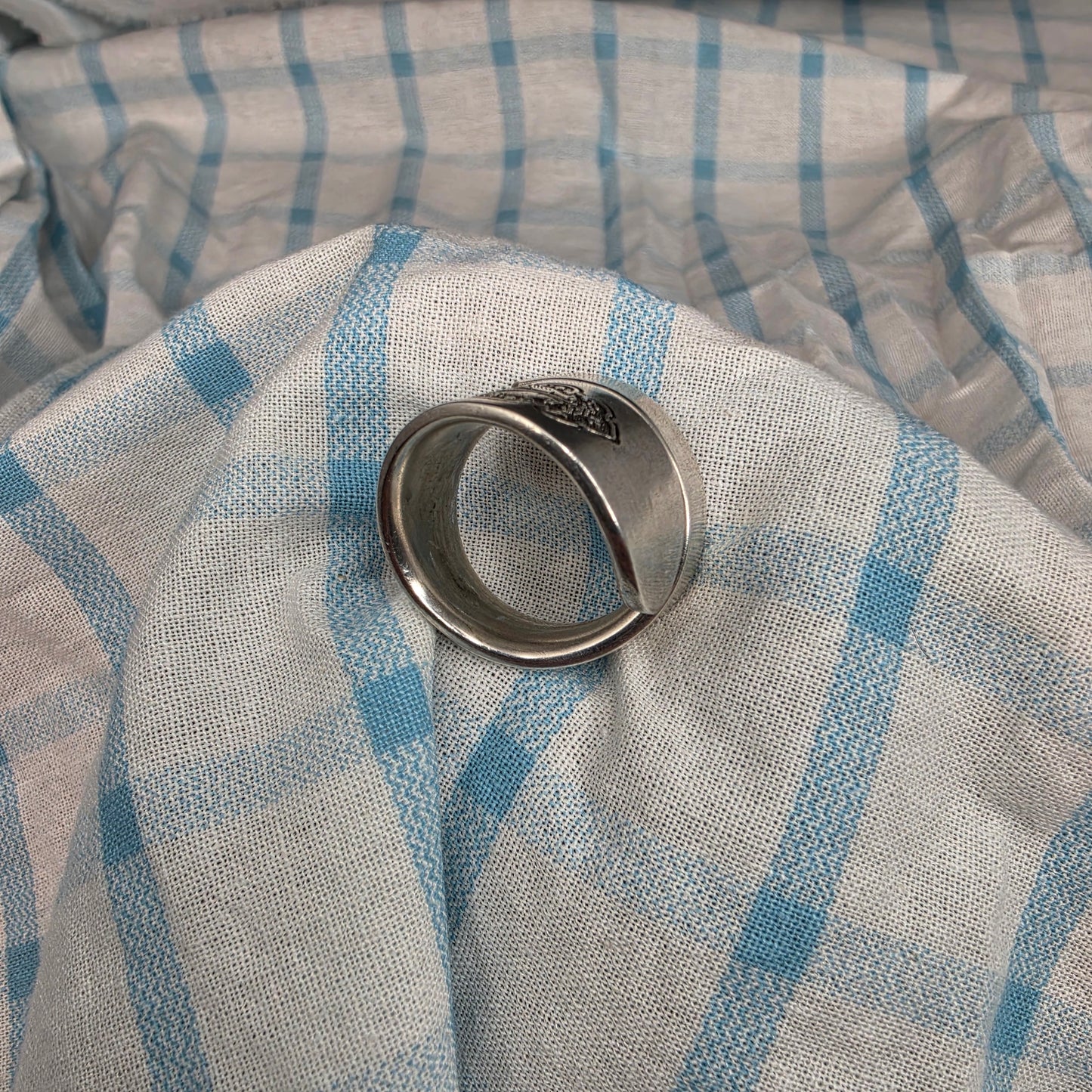 Bird of Paradise Pattern Spiral Spoon ring - Size 7