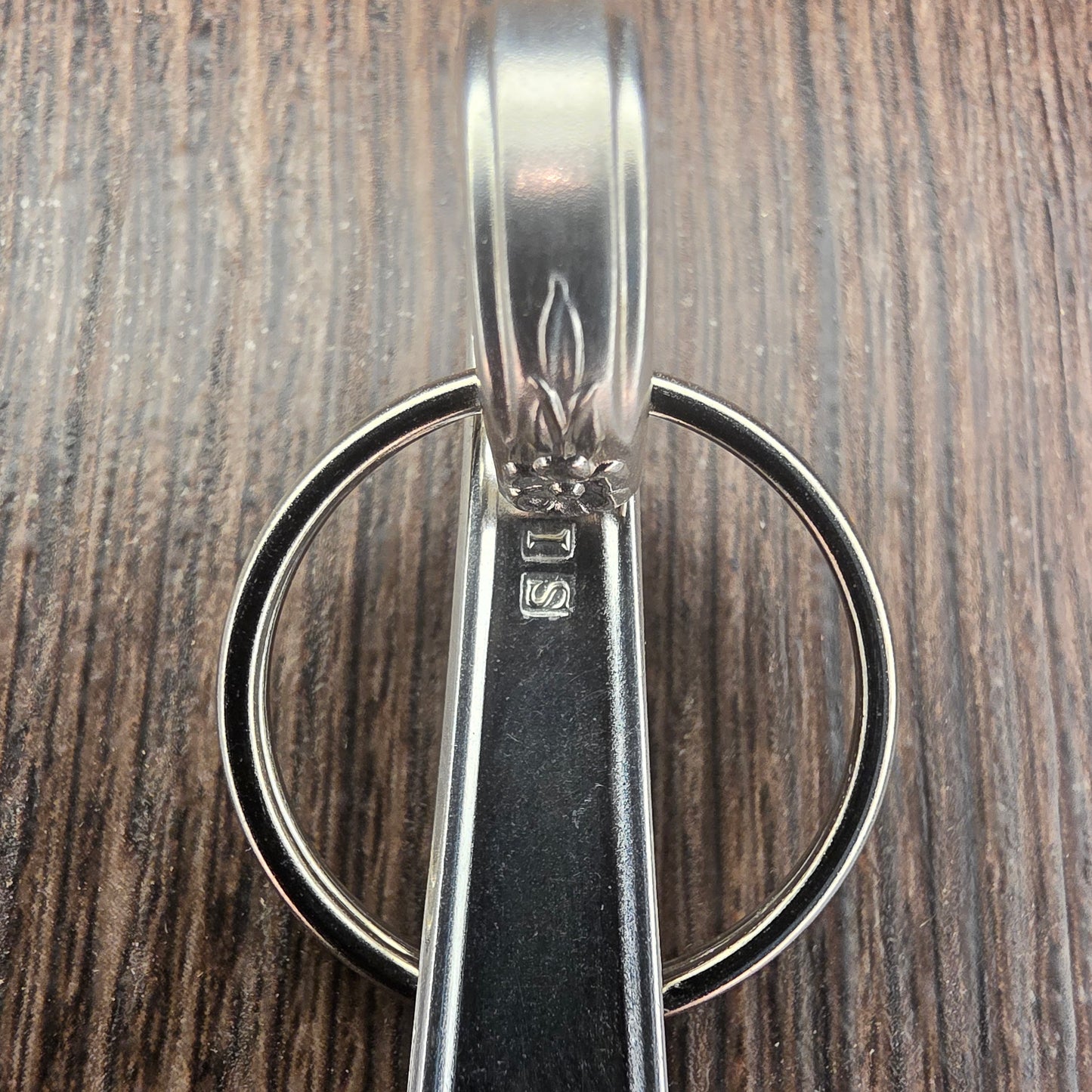 Star Light Pattern Silver Plated Keychain