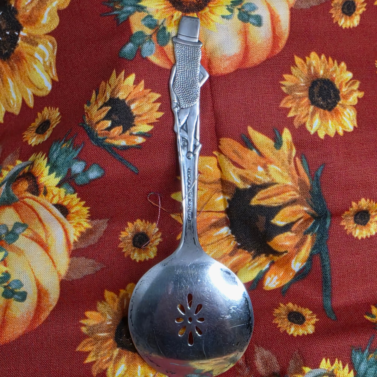 Mr. Peanut Silver Plate Spoon Ring