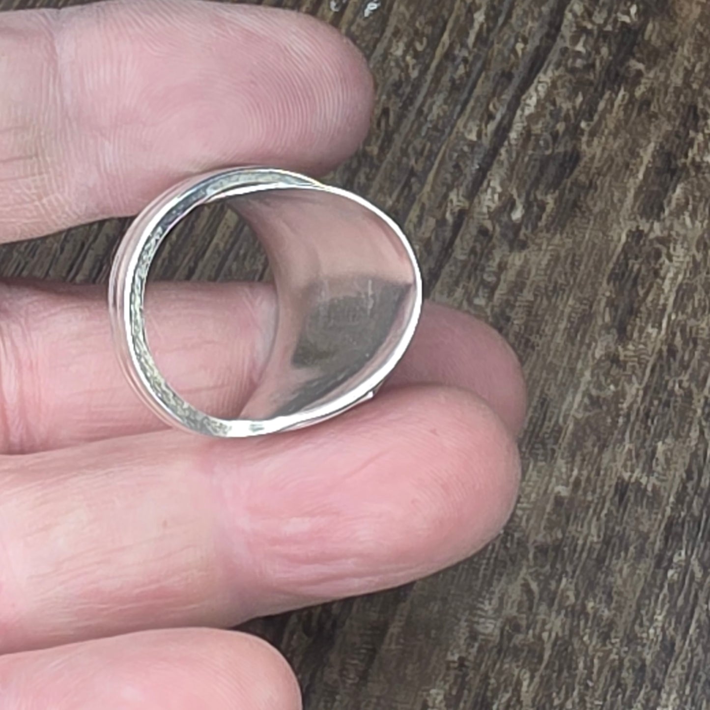 Oneida Demitasse Silver Plate Shield Ring - Size 12