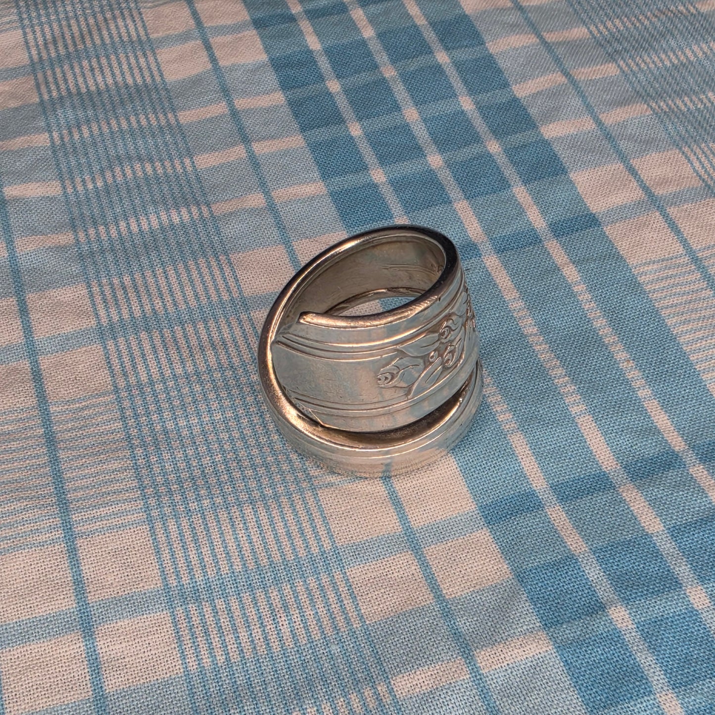 Rosalie (1938) Pattern Spiral Spoon ring - Size 11