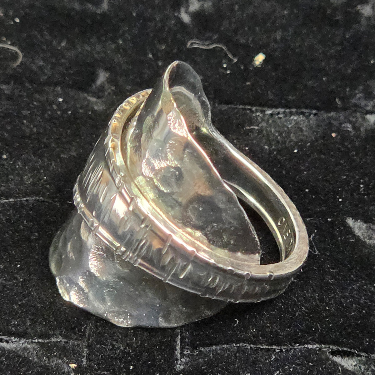 Oneida Demitasse Silver Plate Saddle Ring - Size 11