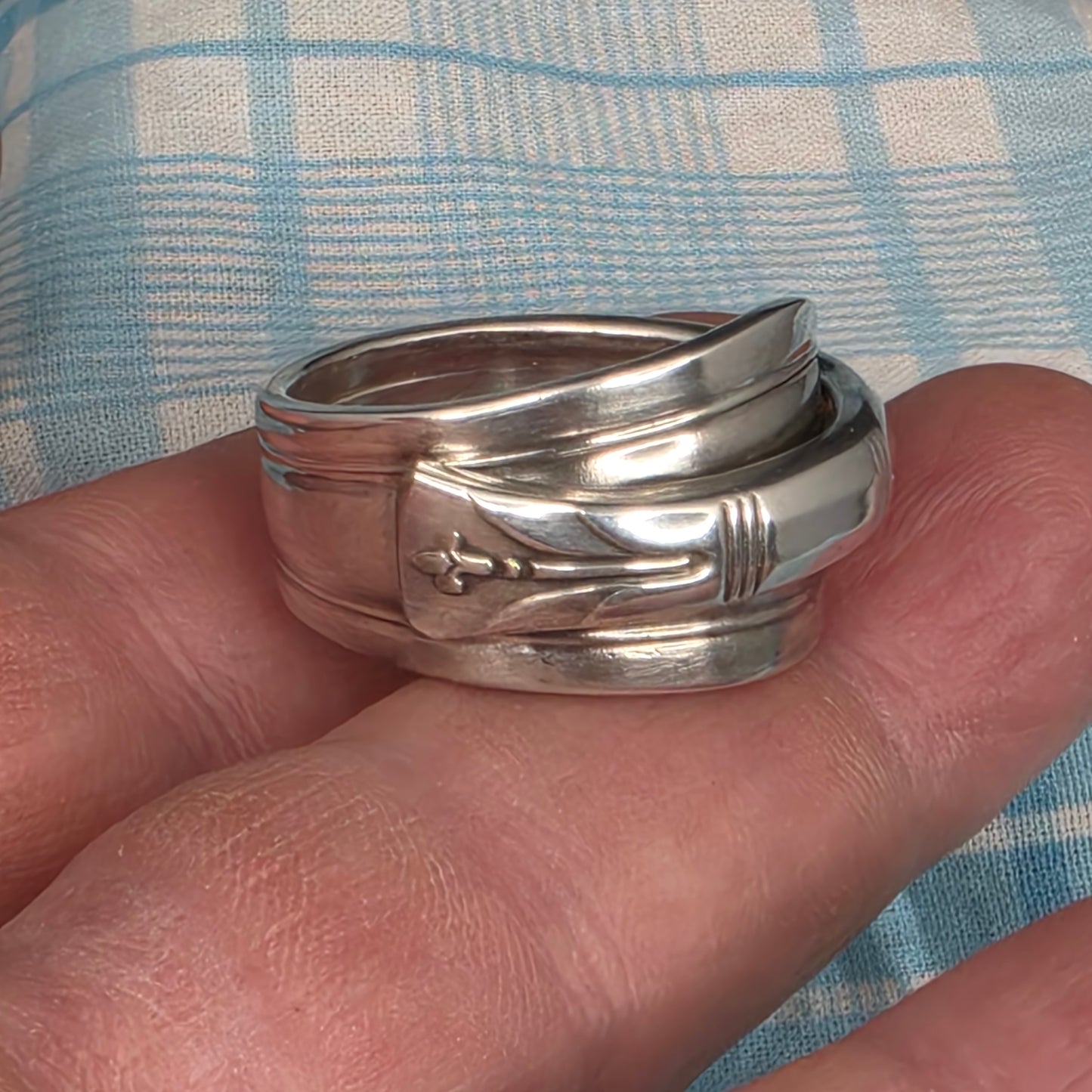 June Nursery Pattern Spoon ring - Size 14