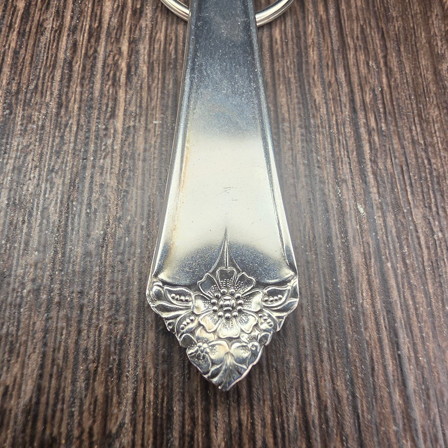 Star Light Pattern Silver Plated Keychain