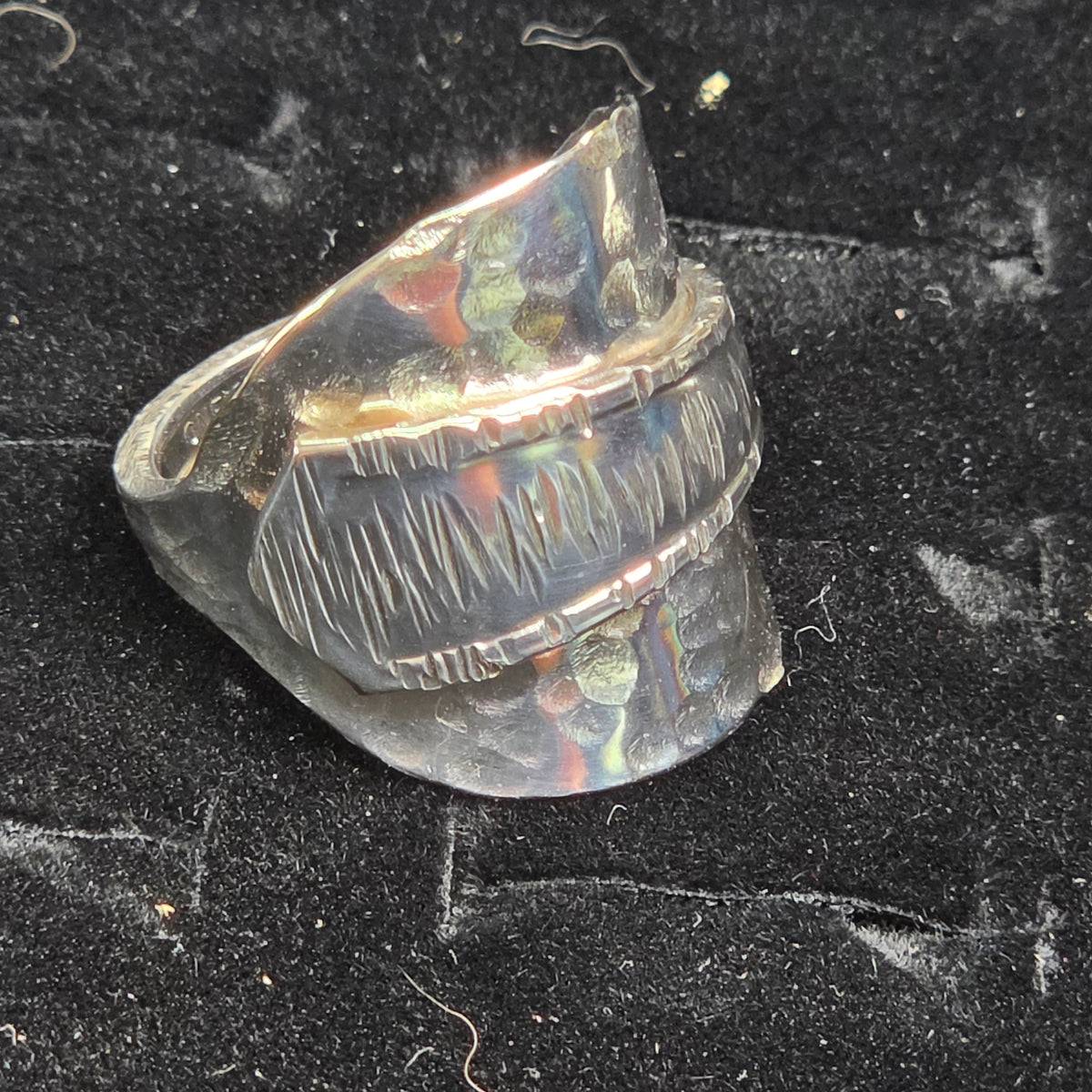 Oneida Demitasse Silver Plate Saddle Ring - Size 11