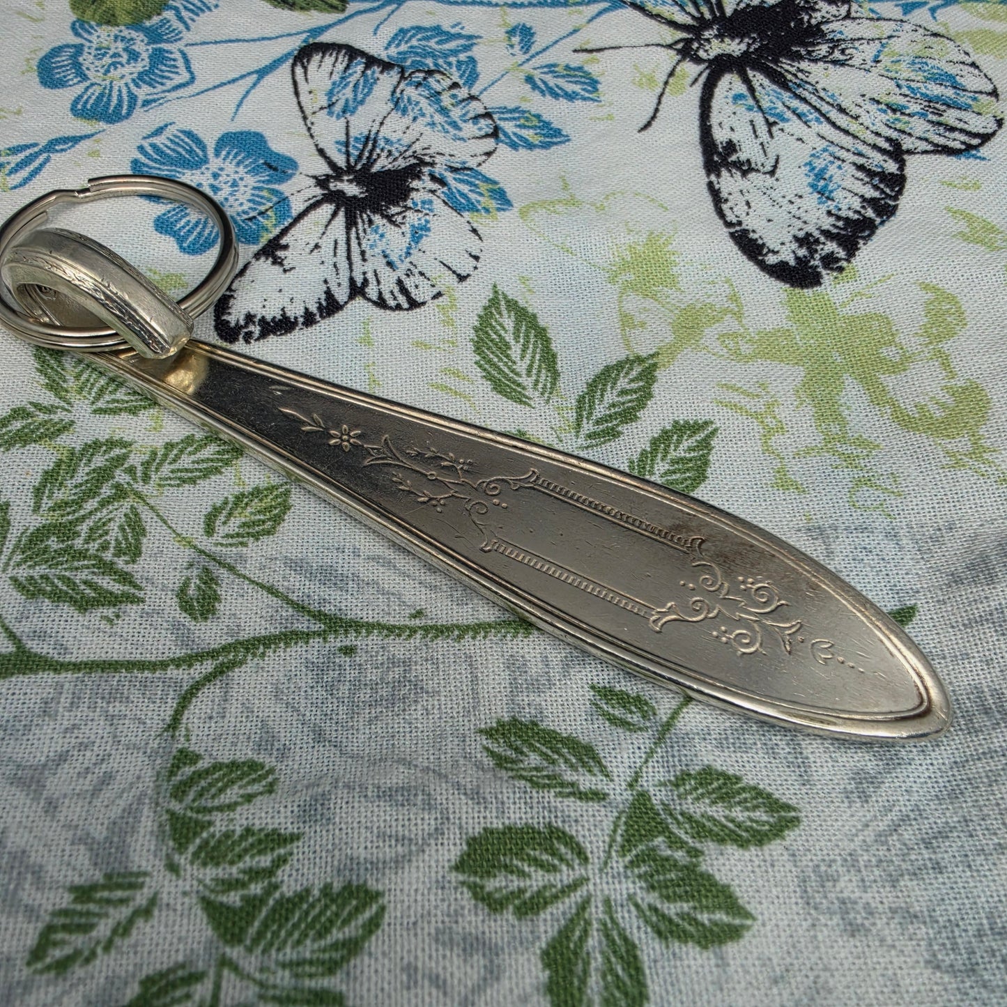Argosy (1926) Pattern Silver Plated Keychain