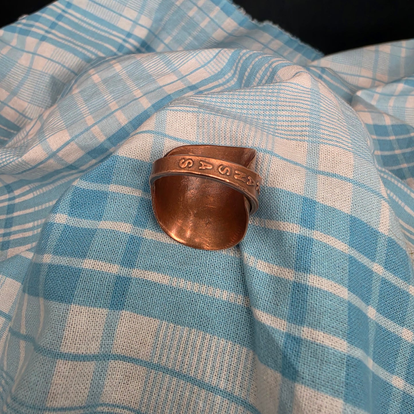 Arkansas Commemorative Solid Copper Shield Ring - Size 10.5