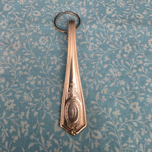 Louis XVI (1911) Pattern Silver Plated Keychain