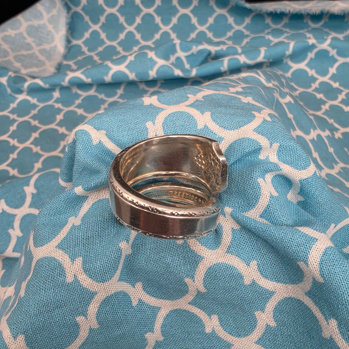 Bordeaux Pattern (1945) Spoon Spiral ring - Size 12