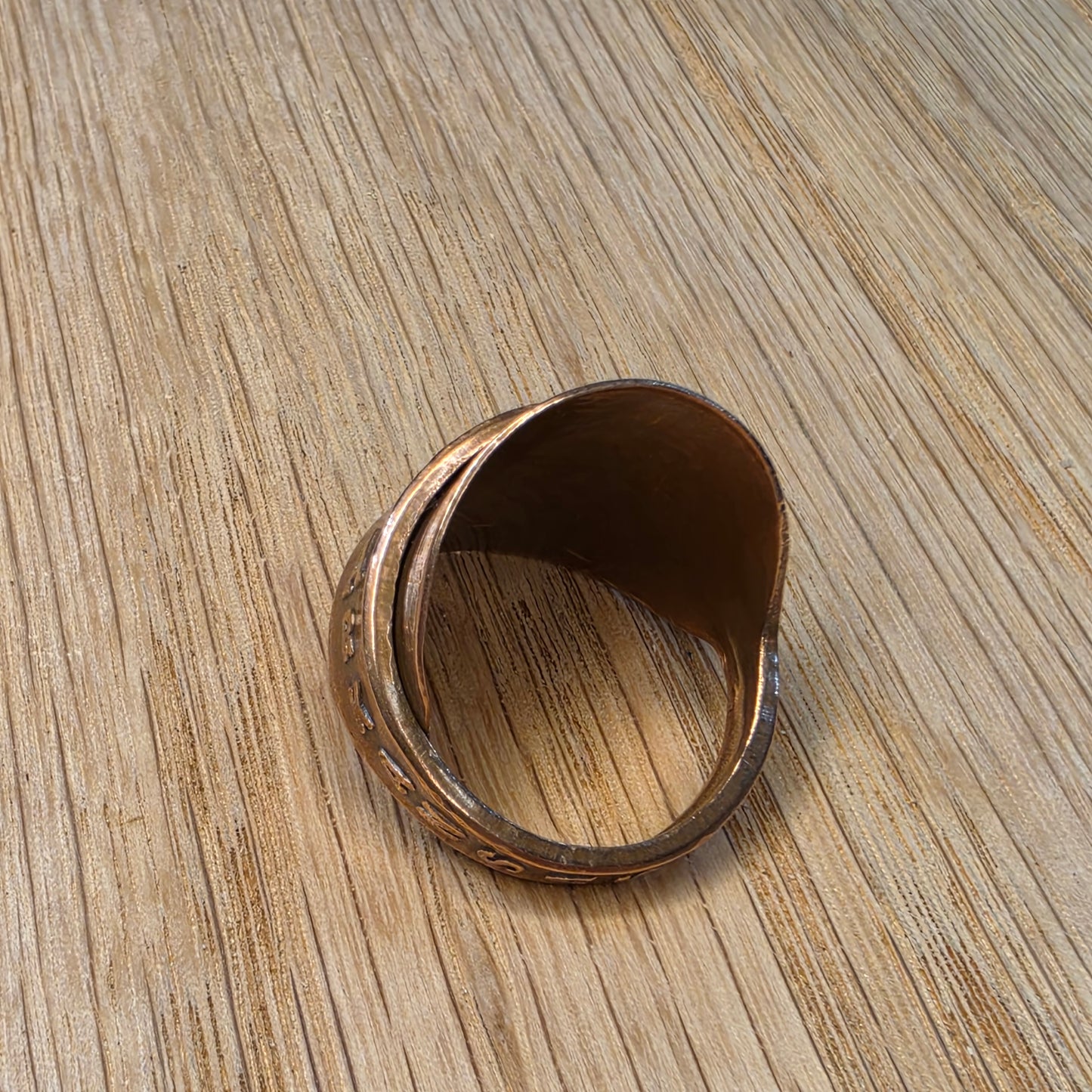 Arkansas Commemorative Solid Copper Shield Ring - Size 10.5