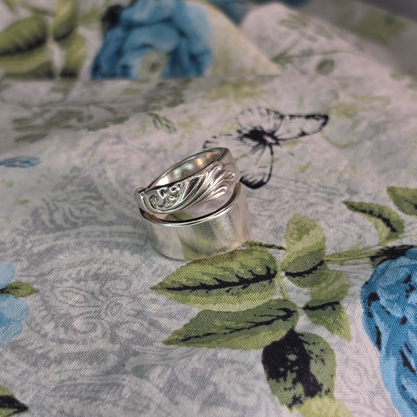 Vintage Silver Plate Spiral Spoon ring - Size 10