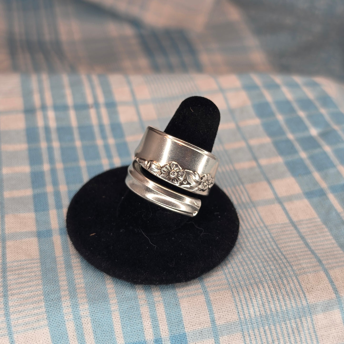 Lilac Time (1957) Silver Plate Pattern Spiral Spoon ring - 9.5