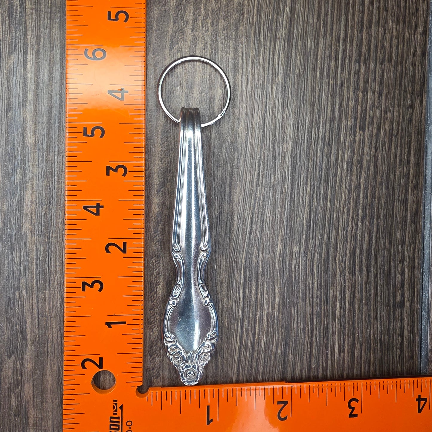 Lady Densmore Pattern Silver Plated Keychain