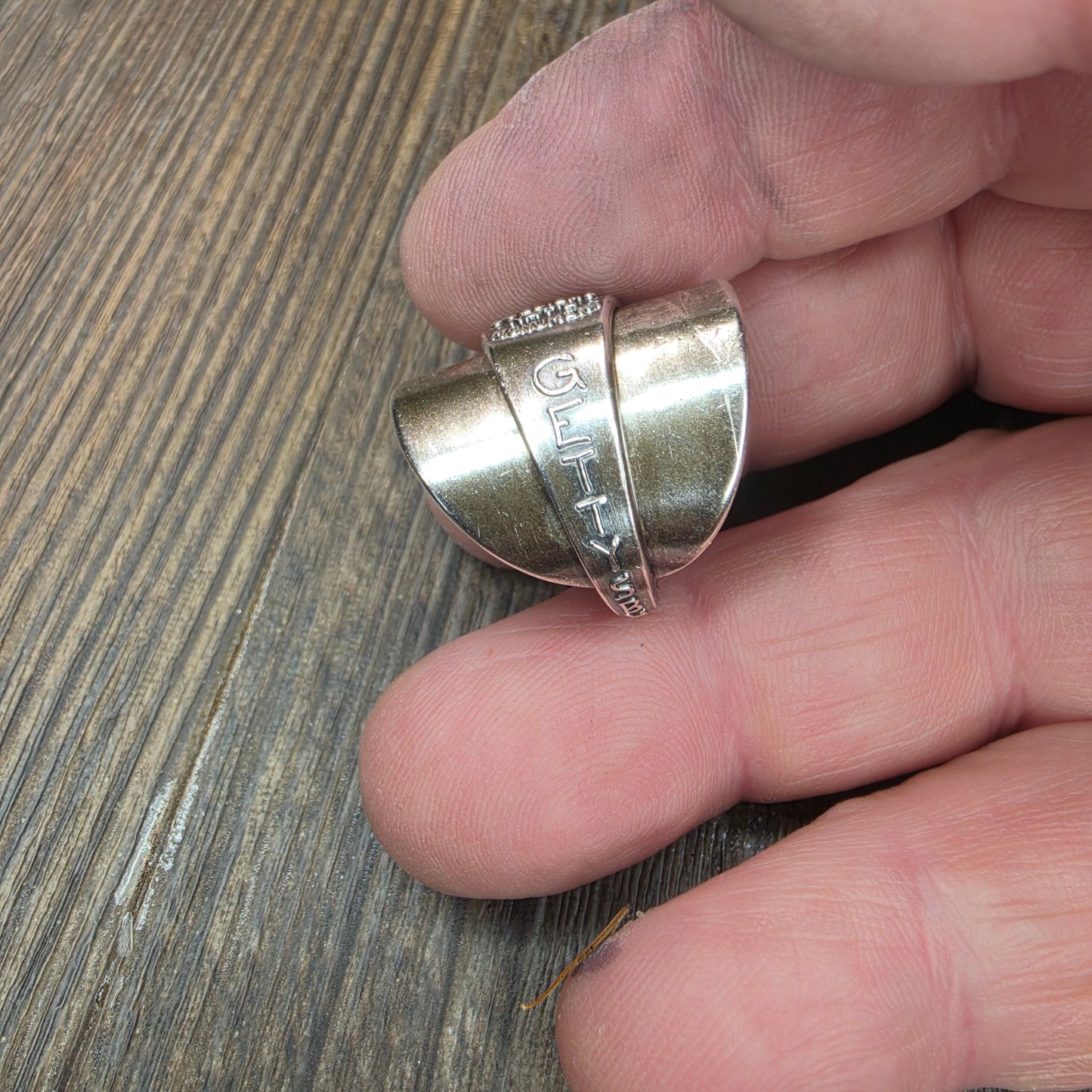 Gettysburg Commemorative Silver Plate Shield Ring - Size 9