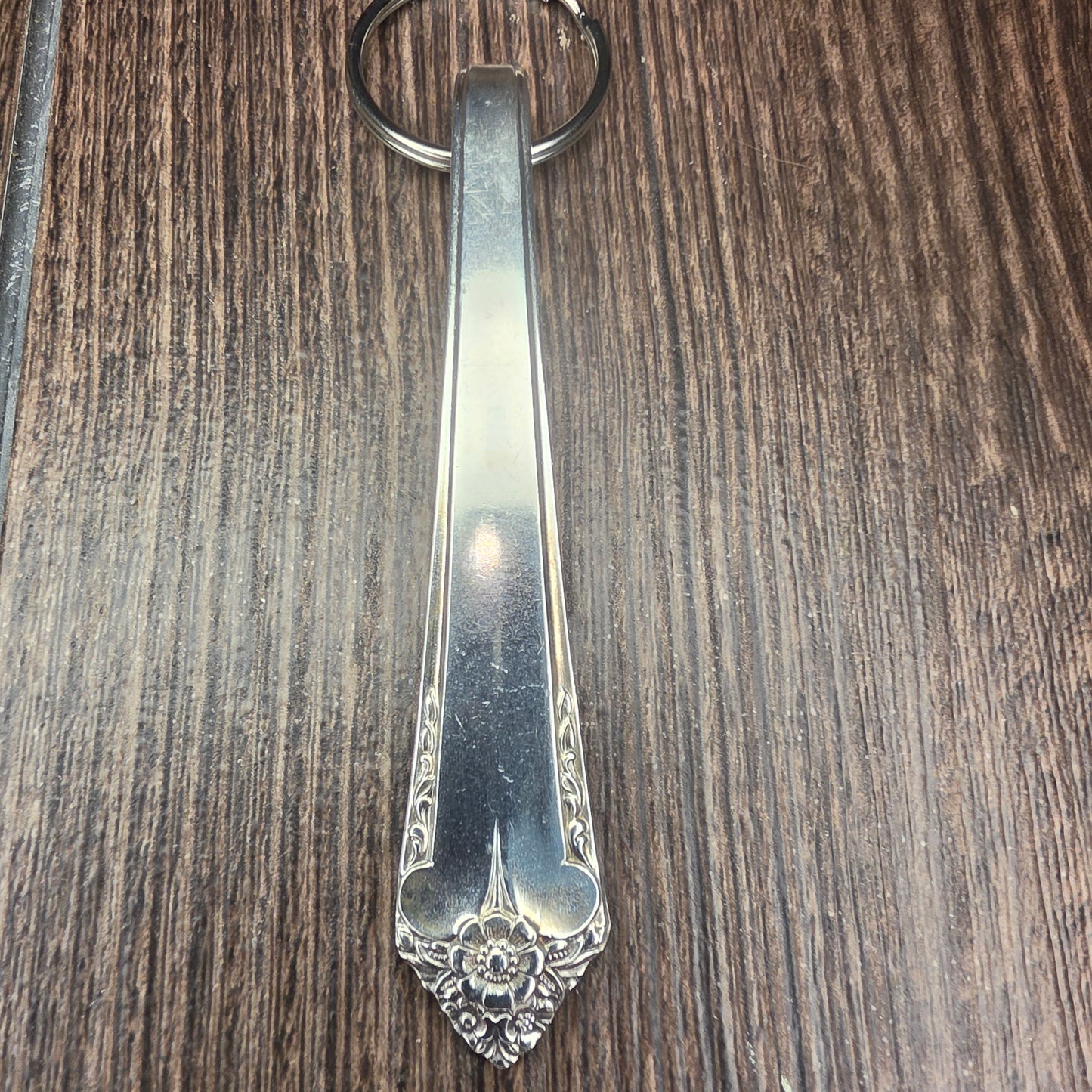 Star Light Pattern Silver Plated Keychain
