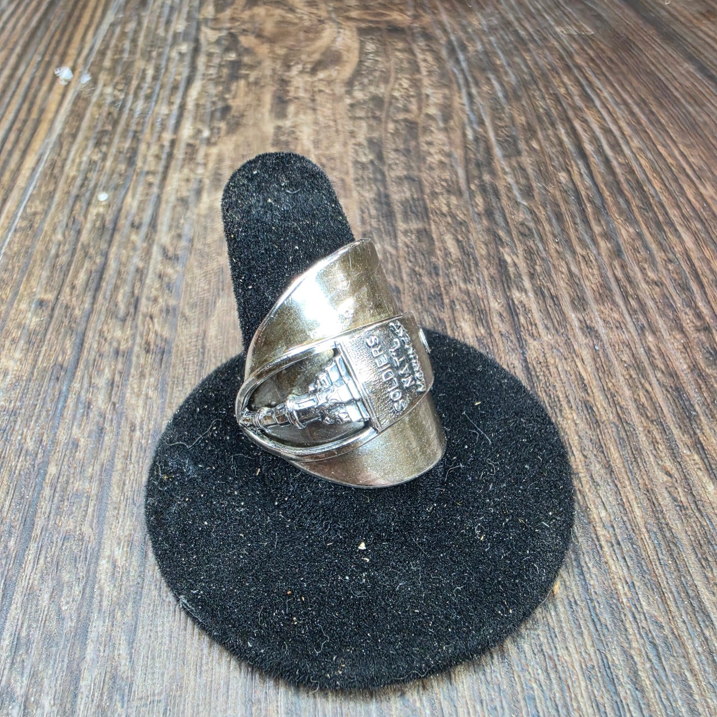 Gettysburg Commemorative Silver Plate Shield Ring - Size 9