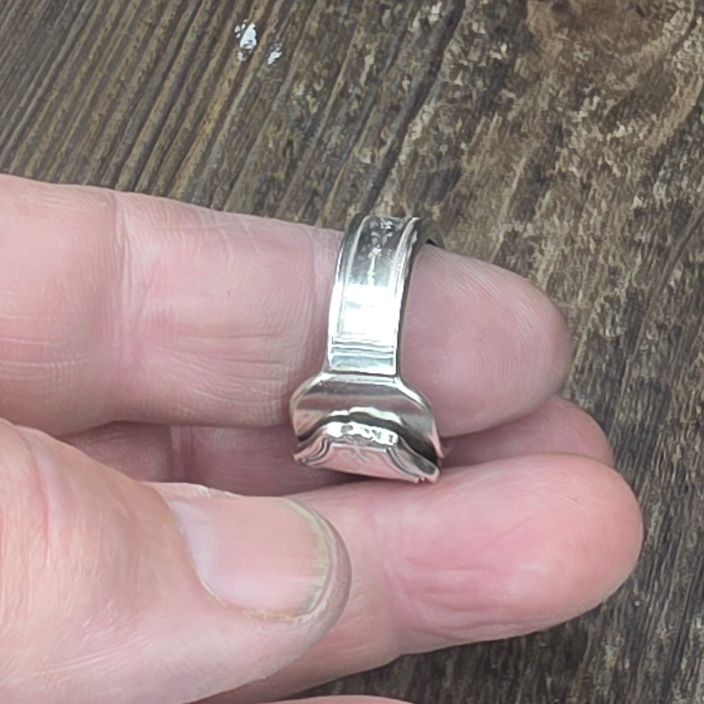 Ancestry Pattern Silver Plate Wrap Ring - Size 12